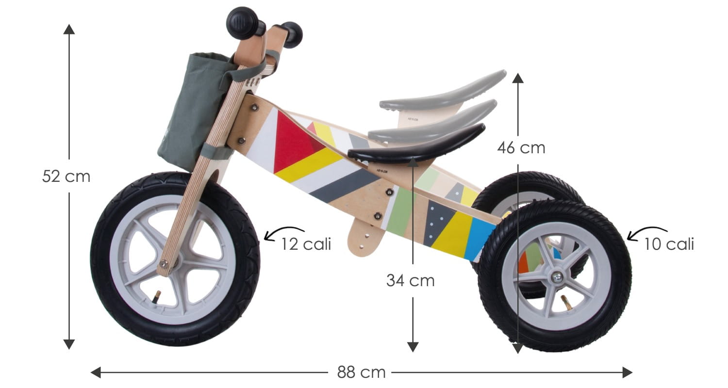 rowerek biegowy drewniany 2w1 sun baby dla dziecka prezent